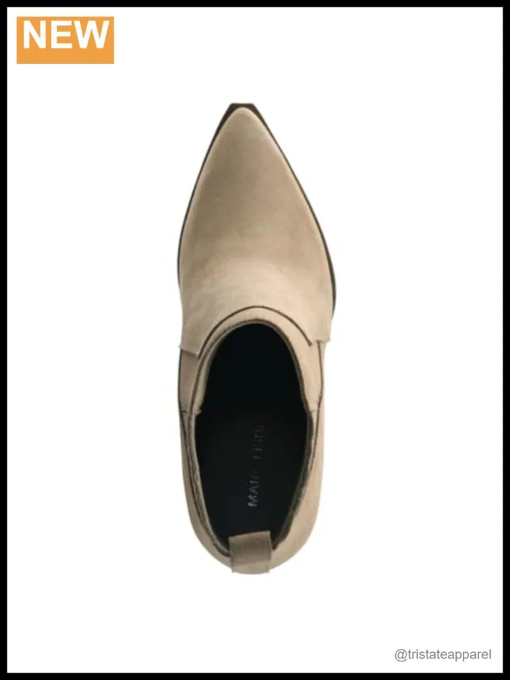 Marc Fisher Women's Marela Suede Pointy Toe Block Heel Ankle Booties Pull-On
